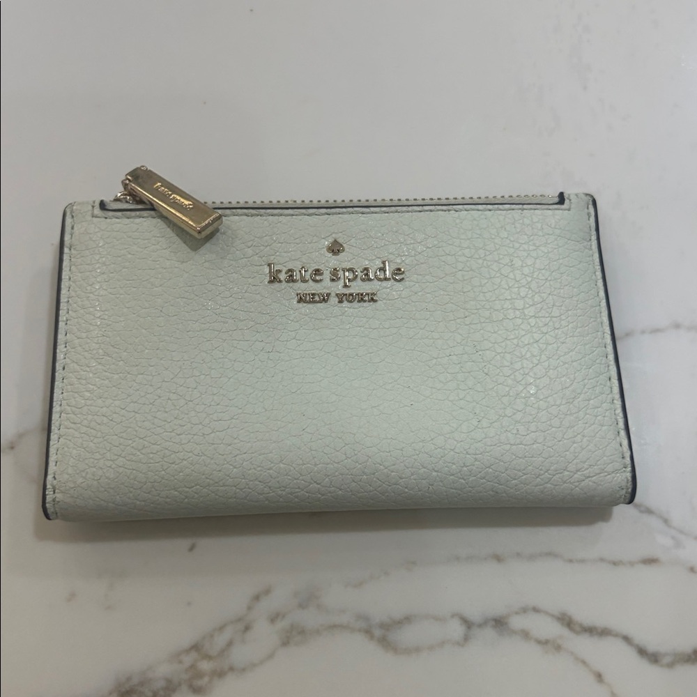 Kate Spade Light Cream Wallet with Gold Details